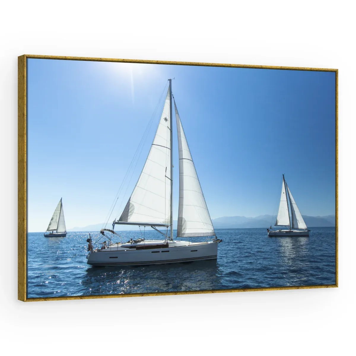 Quadro Decorativo Canvas Regata Azul - BA0001