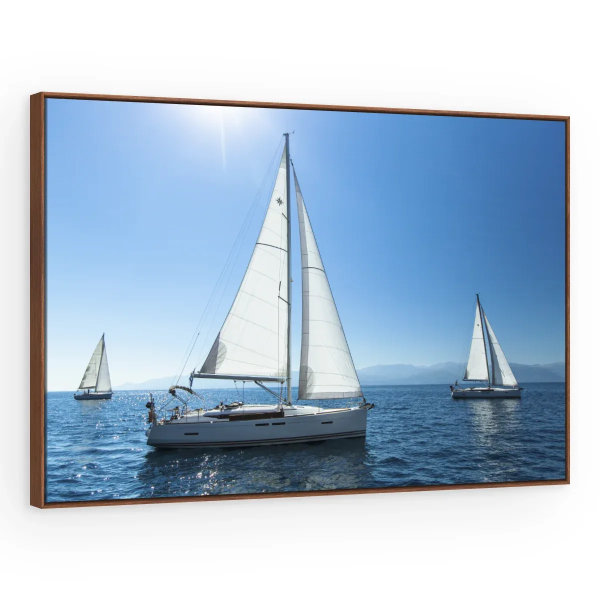 Quadro Decorativo Canvas Regata Azul - BA0001