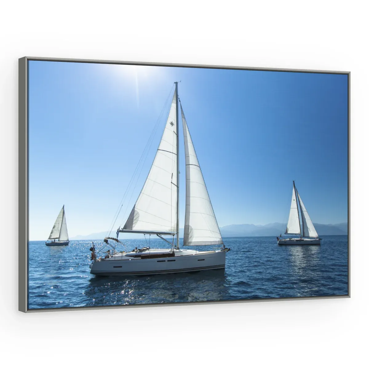 Quadro Decorativo Canvas Regata Azul - BA0001