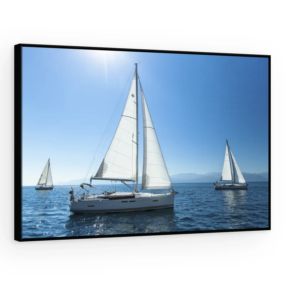 Quadro Decorativo Canvas Regata Azul - BA0001