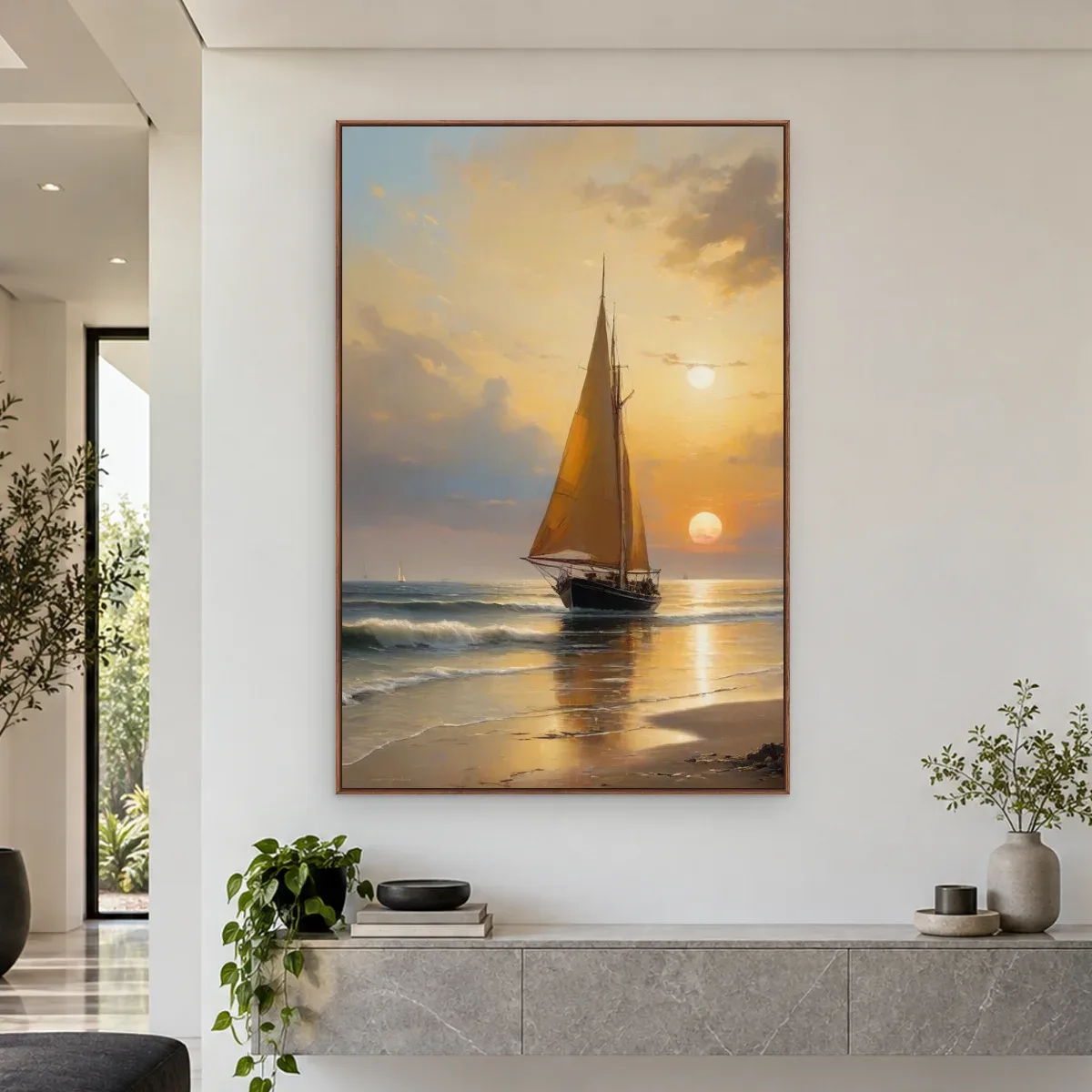 Quadro Decorativo Canvas Veleiro Poente - BA0005