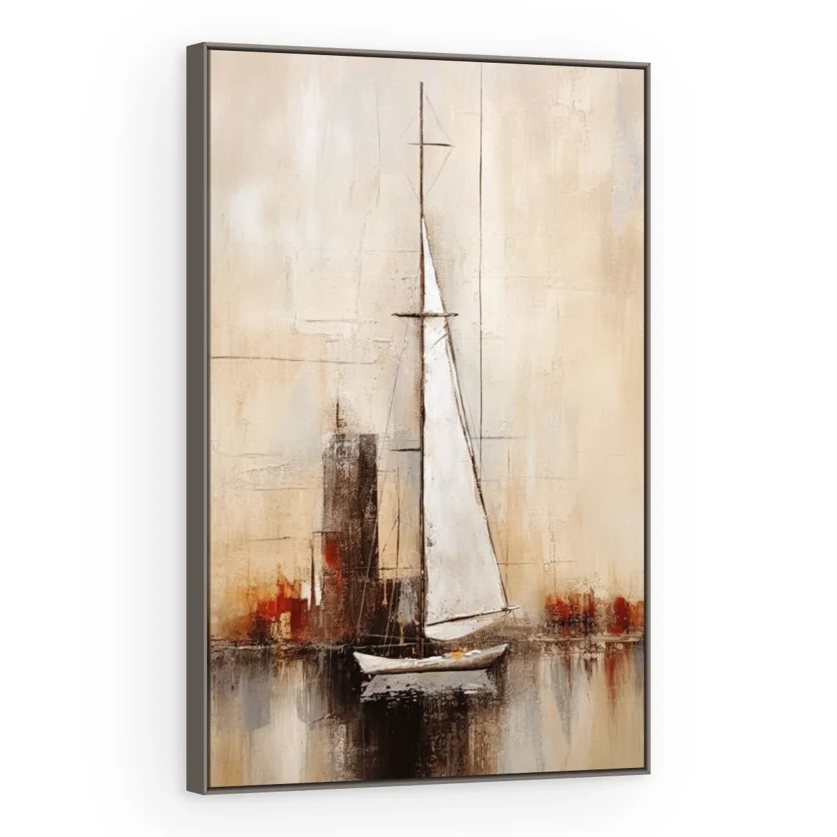 Quadro Decorativo Canvas Veleiro Abstrato - BA0006