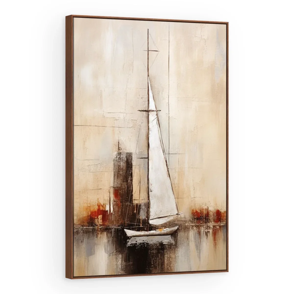 Quadro Decorativo Canvas Veleiro Abstrato - BA0006