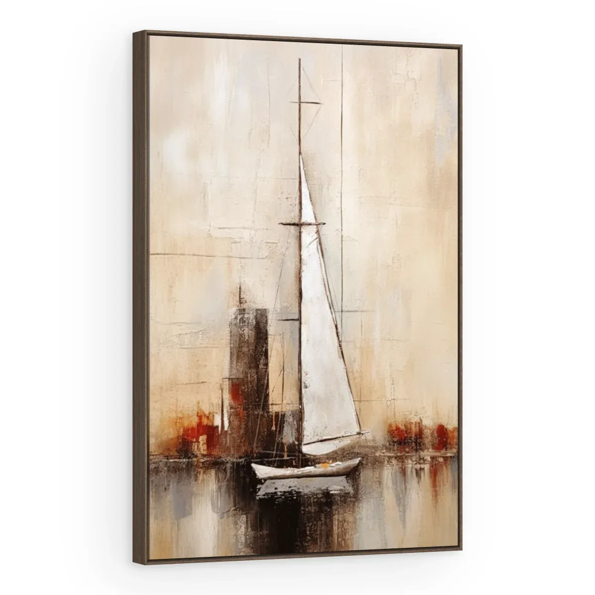 Quadro Decorativo Canvas Veleiro Abstrato - BA0006