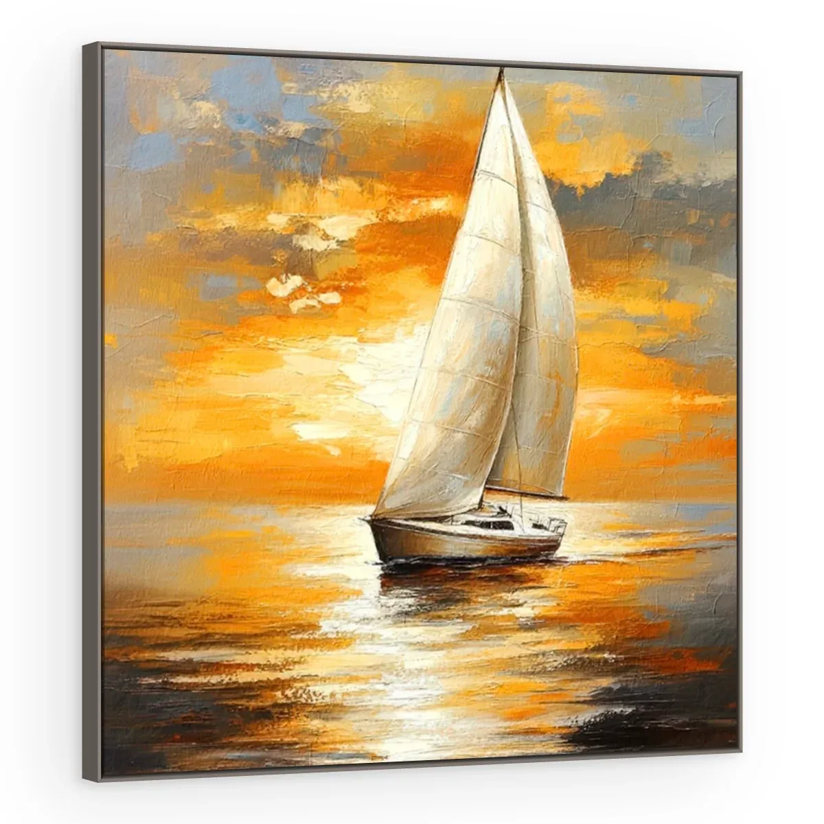 Quadro Decorativo Canvas Veleiro Entardecer - BA0008