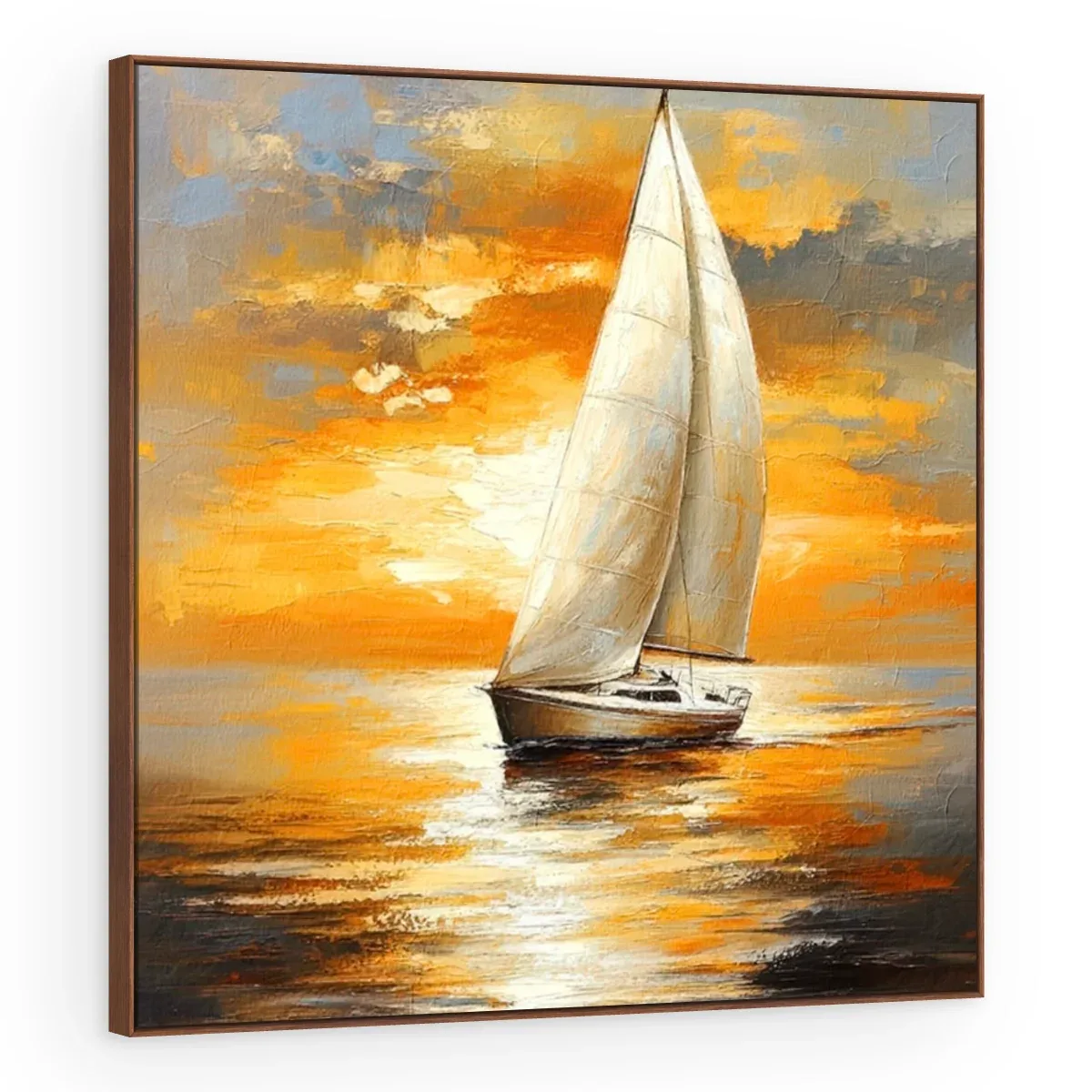 Quadro Decorativo Canvas Veleiro Entardecer - BA0008
