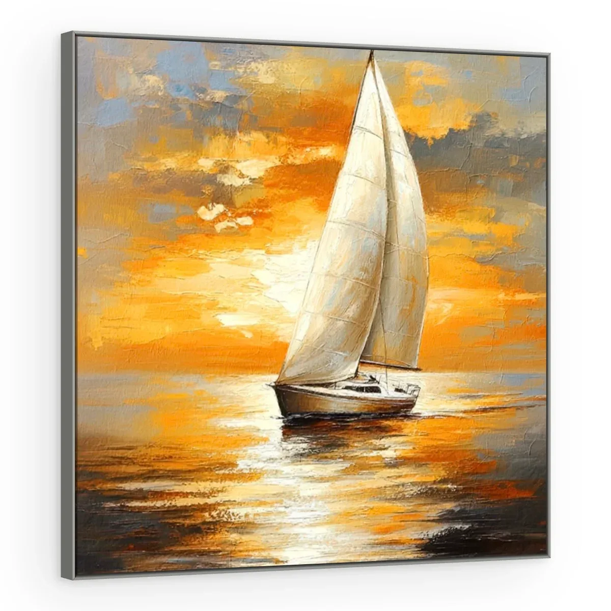 Quadro Decorativo Canvas Veleiro Entardecer - BA0008