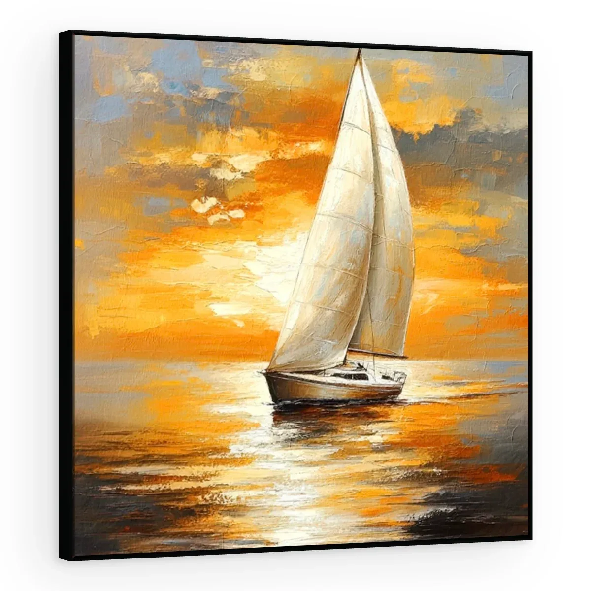Quadro Decorativo Canvas Veleiro Entardecer - BA0008