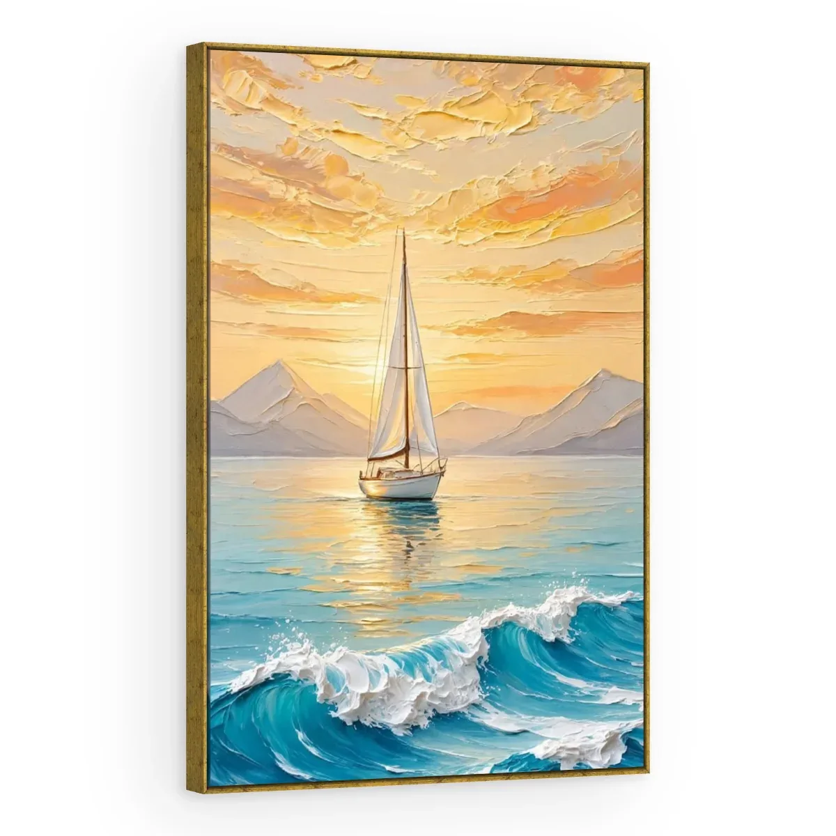 Quadro Decorativo Canvas Veleiro Ondas - BA0010