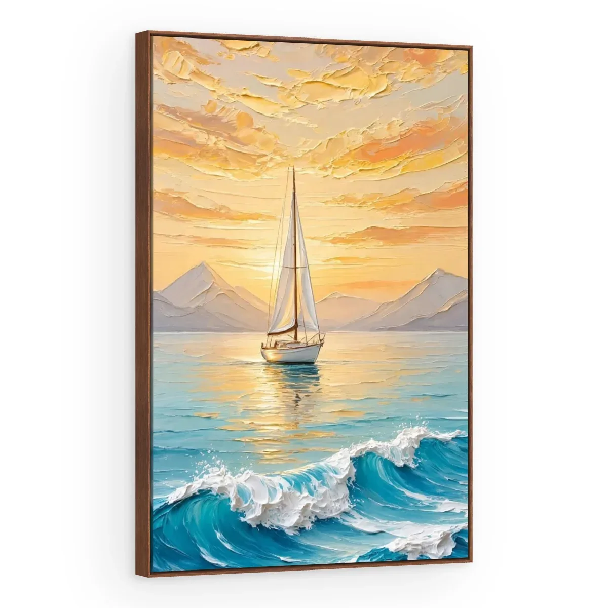 Quadro Decorativo Canvas Veleiro Ondas - BA0010
