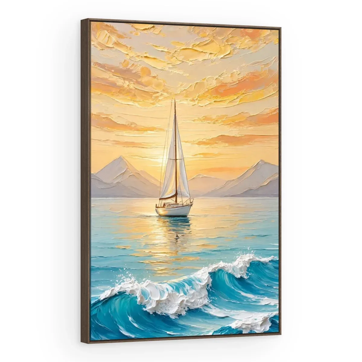 Quadro Decorativo Canvas Veleiro Ondas - BA0010