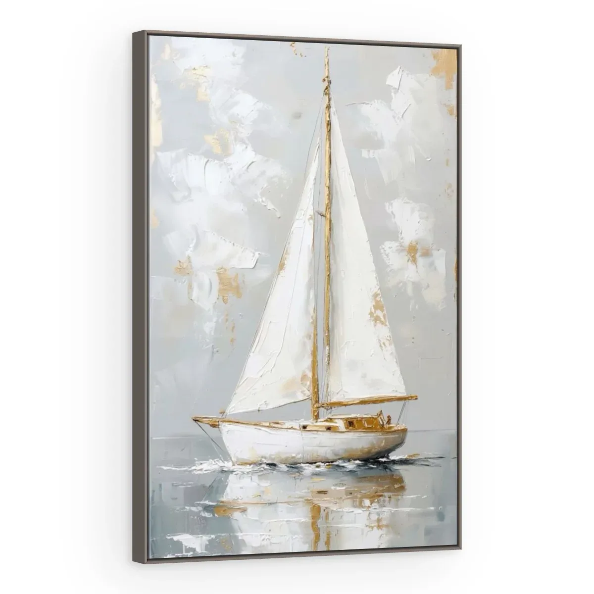 Quadro Decorativo Canvas Veleiro Branco - BA0011