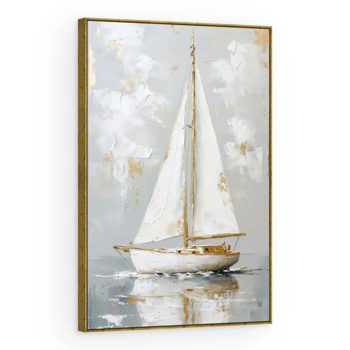 Quadro Decorativo Canvas Veleiro Branco - BA0011