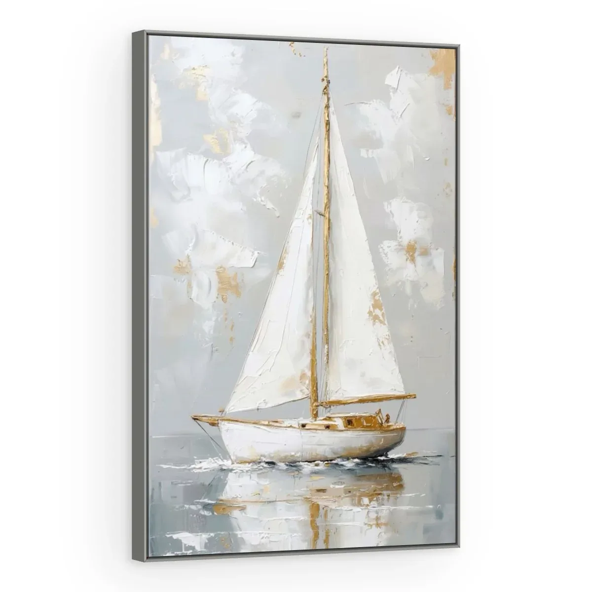 Quadro Decorativo Canvas Veleiro Branco - BA0011