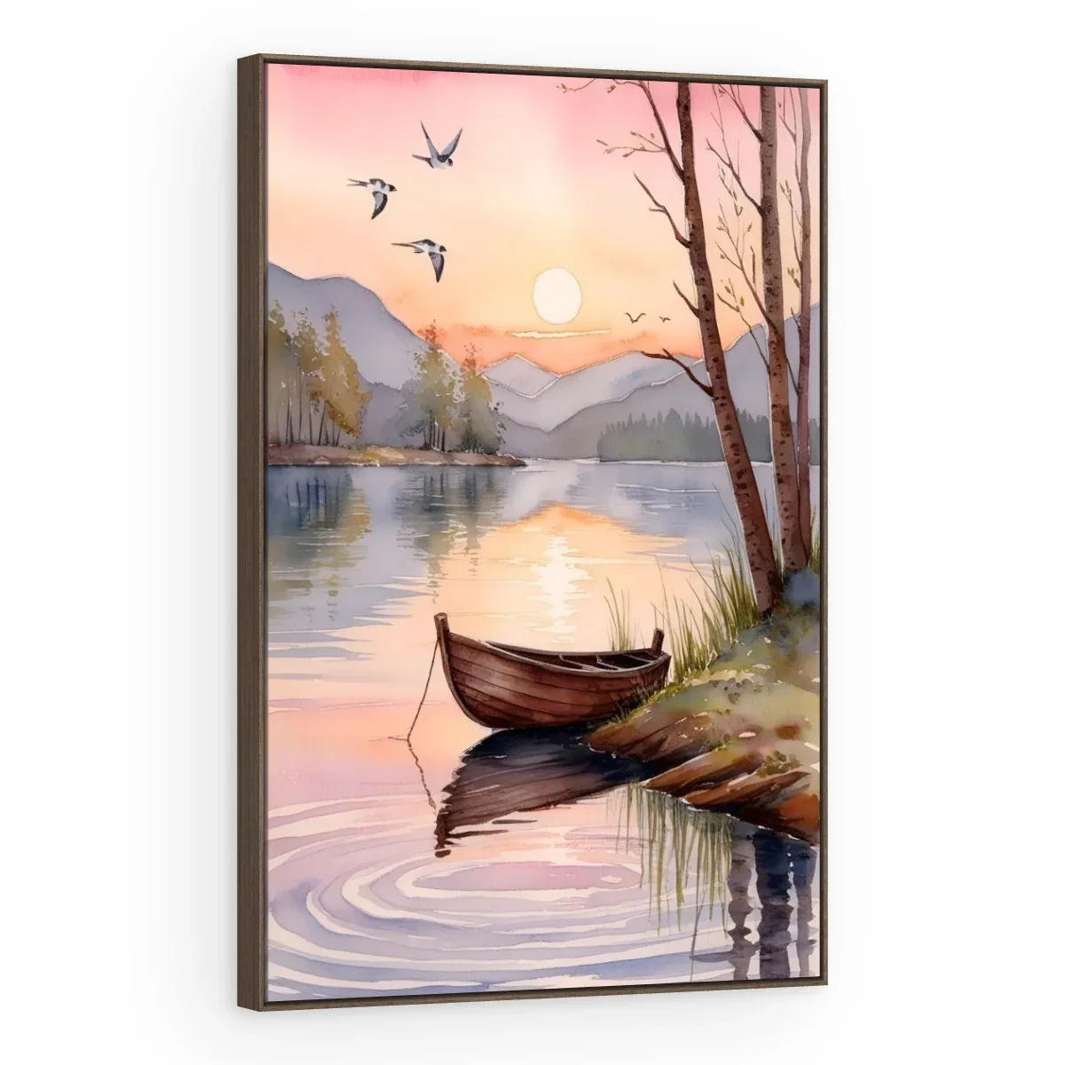Quadro Decorativo Canvas Canoa Rosada - BA0012