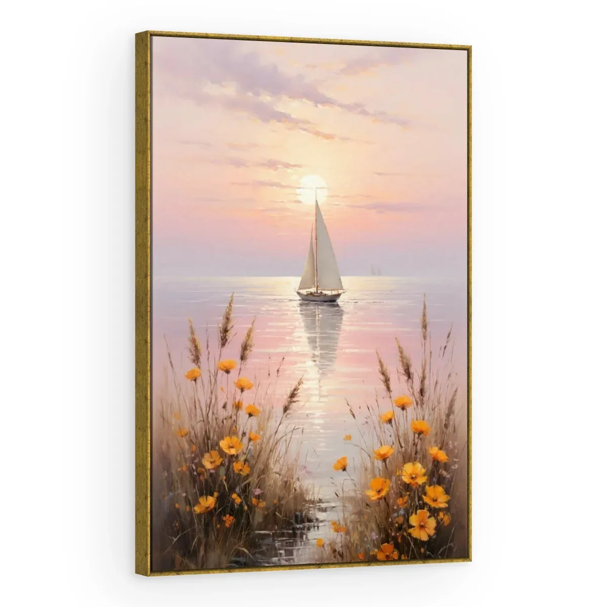 Quadro Decorativo Canvas Veleiro Florido - BA0013