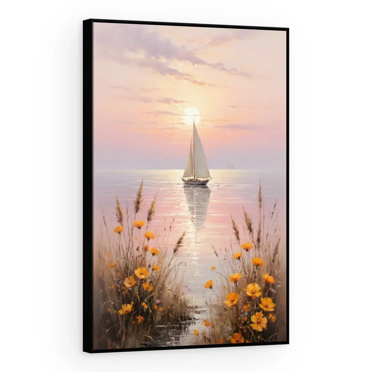 Quadro Decorativo Canvas Veleiro Florido - BA0013