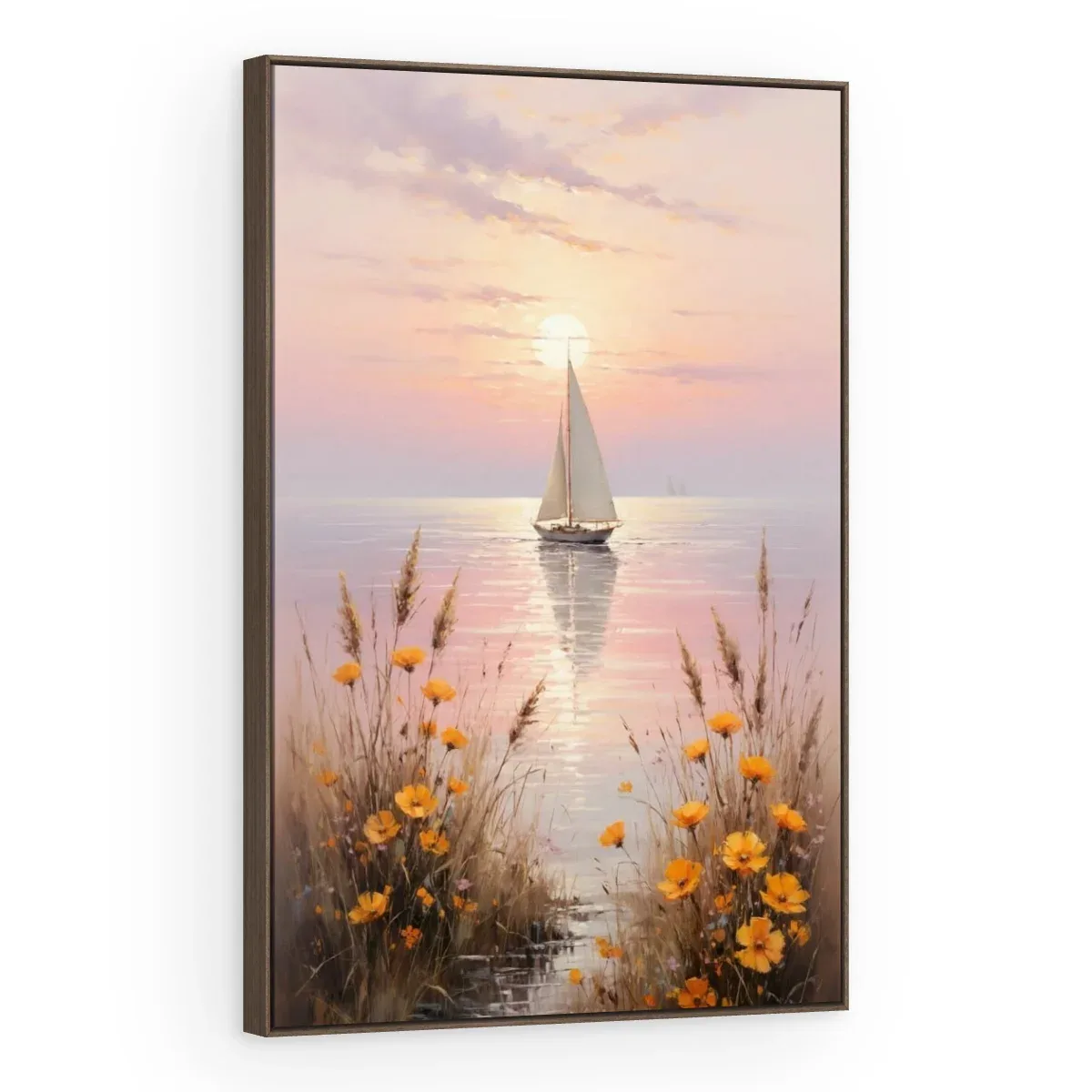 Quadro Decorativo Canvas Veleiro Florido - BA0013