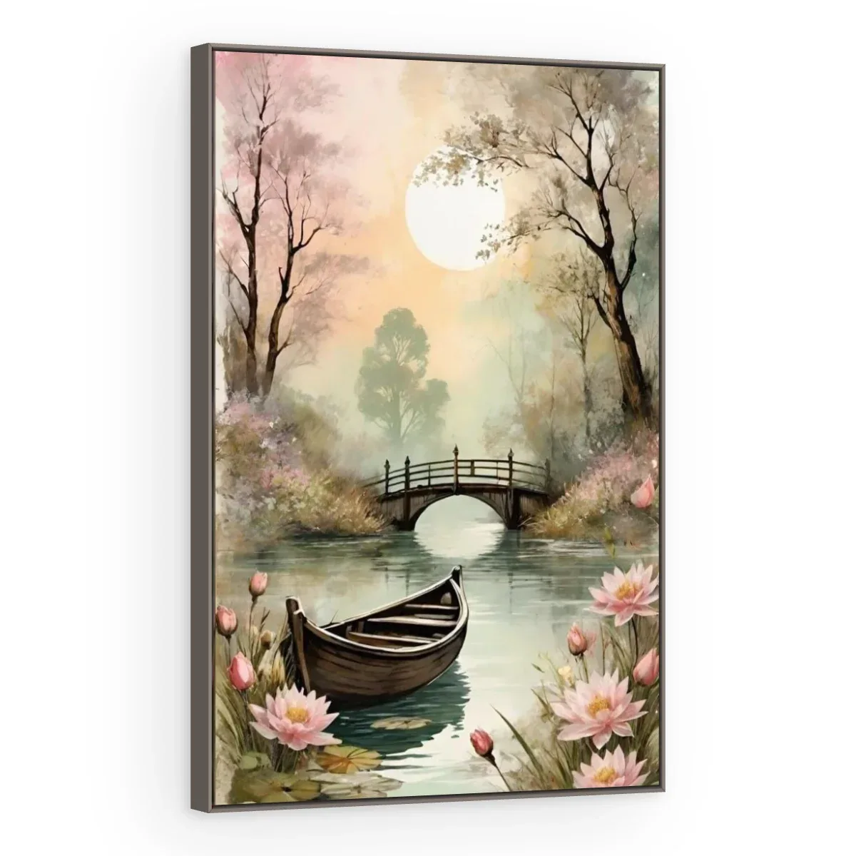 Quadro Decorativo Canvas Canoa Lótus - BA0014