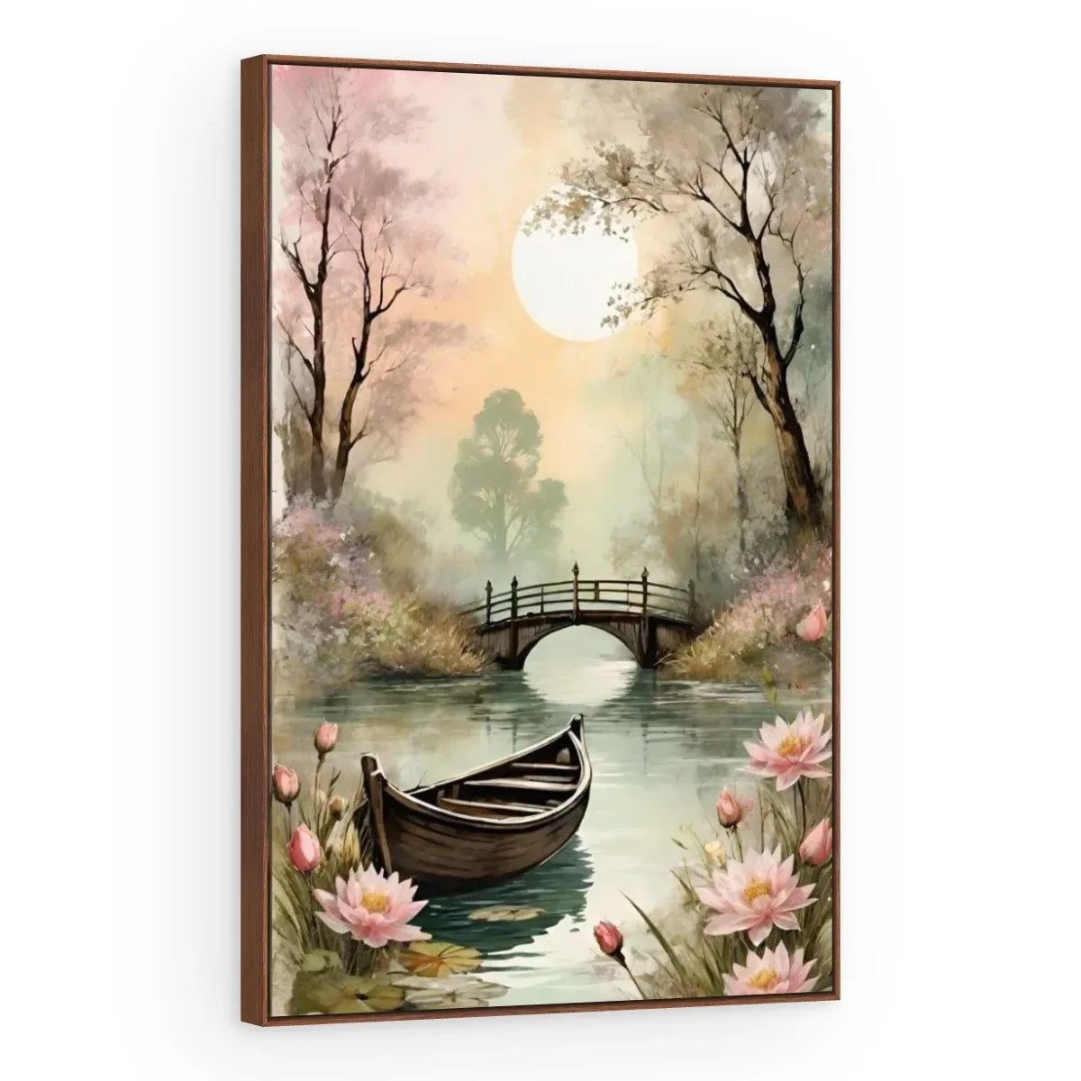 Quadro Decorativo Canvas Canoa Lótus - BA0014