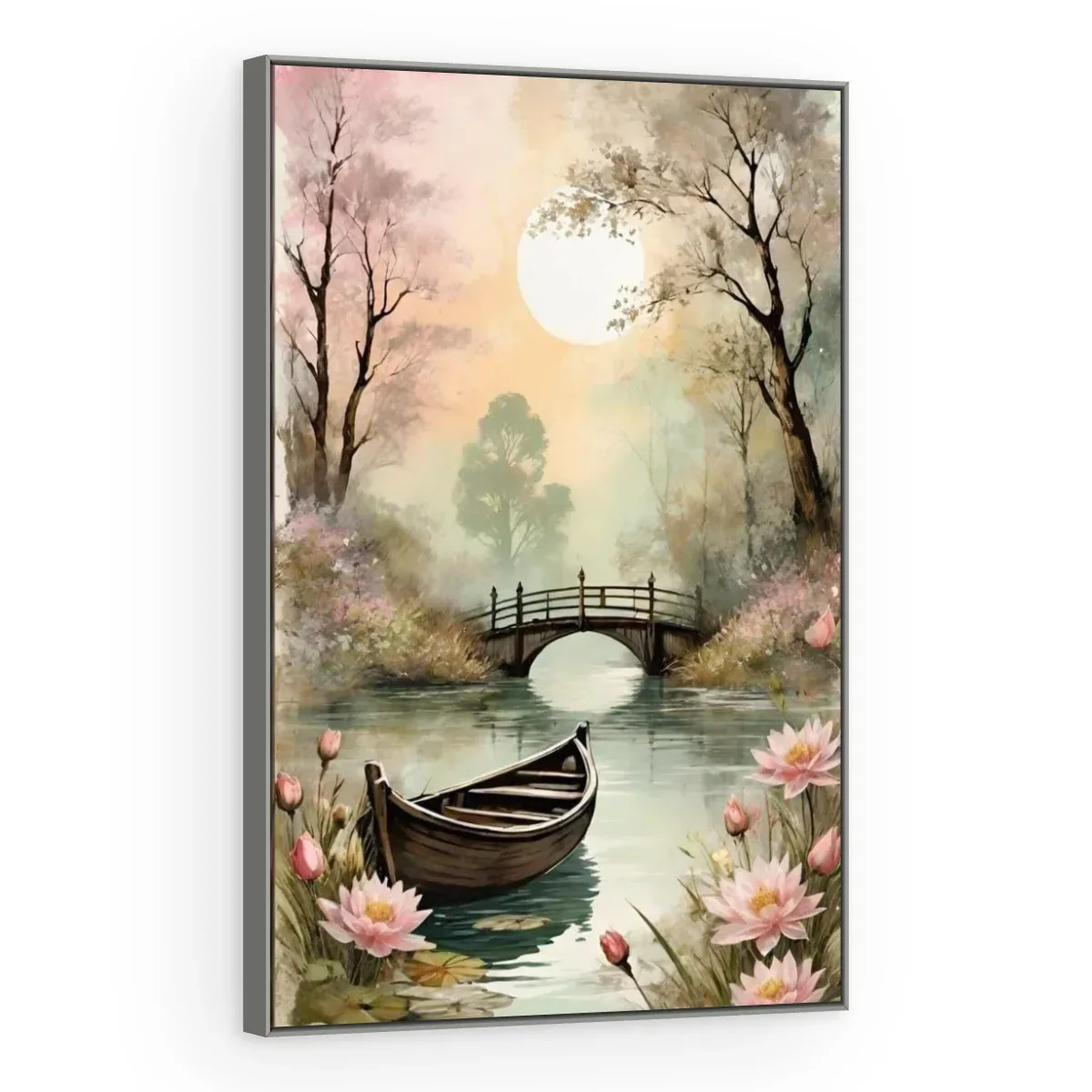 Quadro Decorativo Canvas Canoa Lótus - BA0014