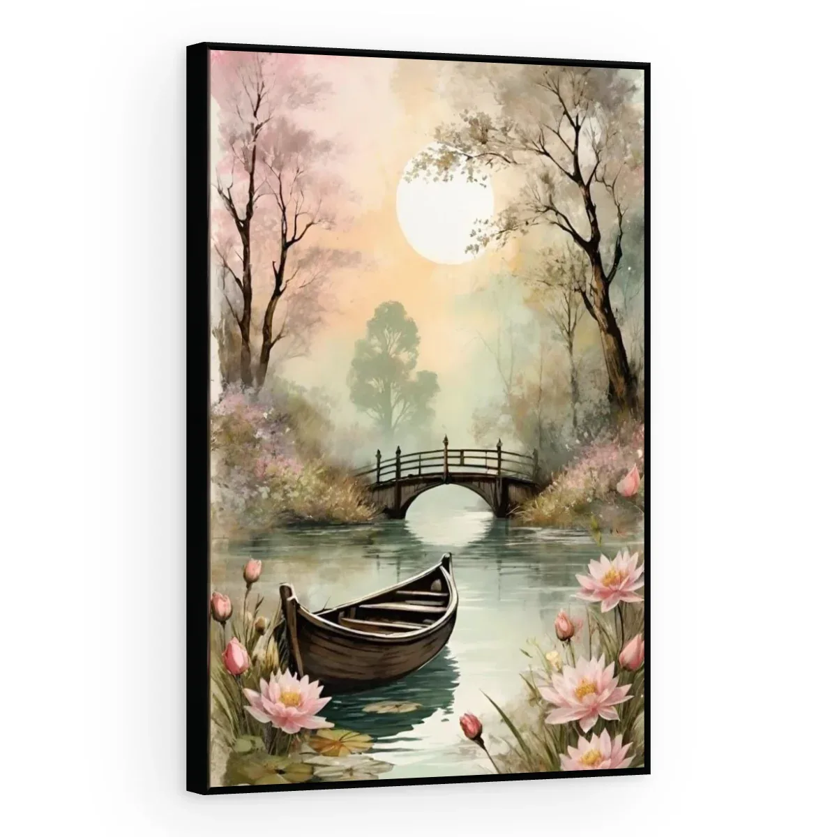 Quadro Decorativo Canvas Canoa Lótus - BA0014