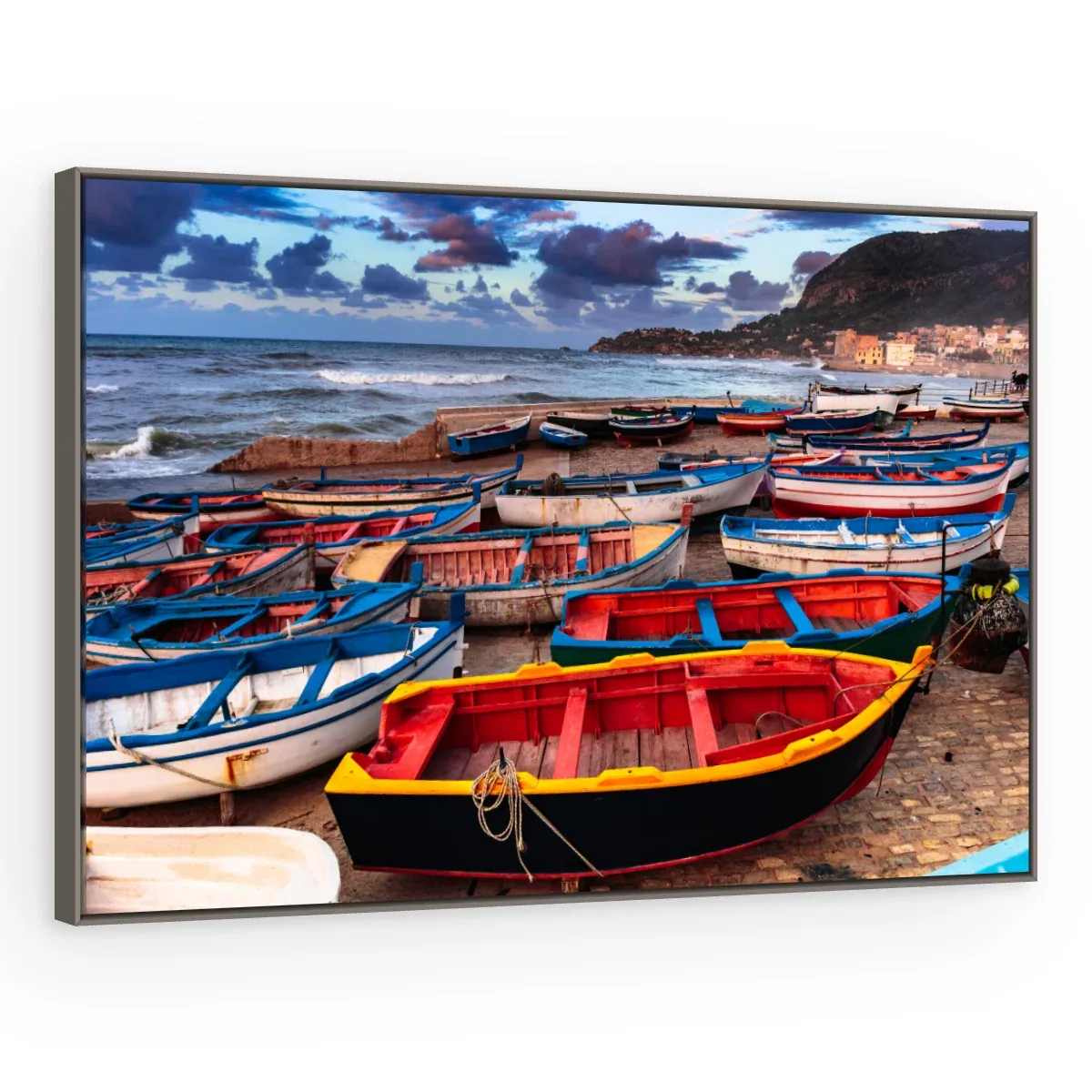 Quadro Decorativo Canvas Barcos Coloridos - BA0018
