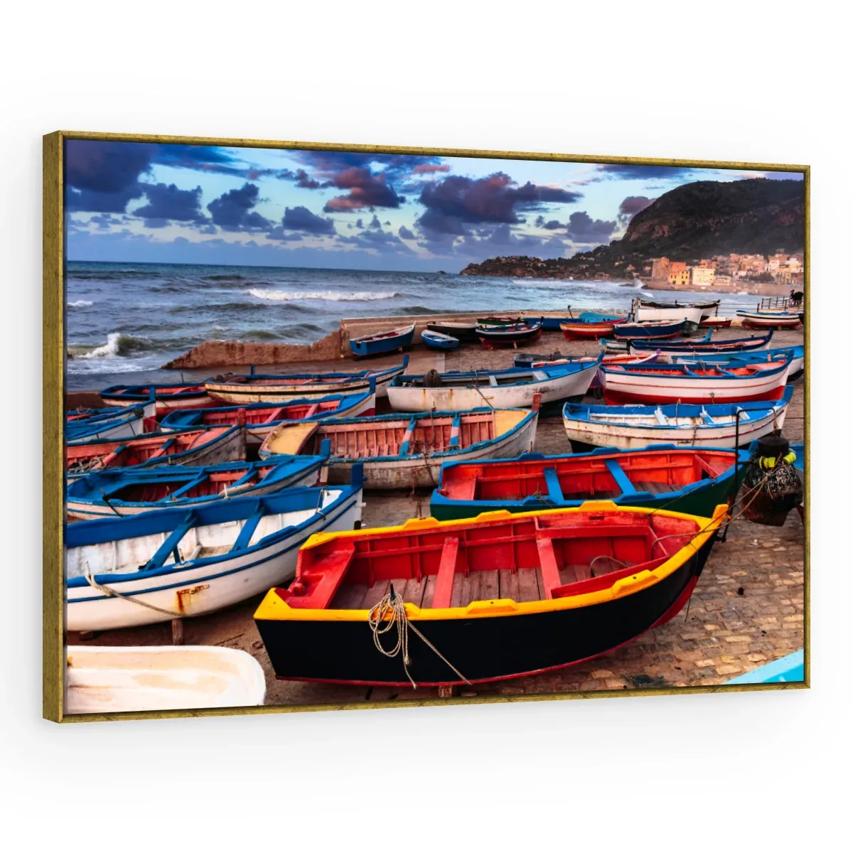 Quadro Decorativo Canvas Barcos Coloridos - BA0018