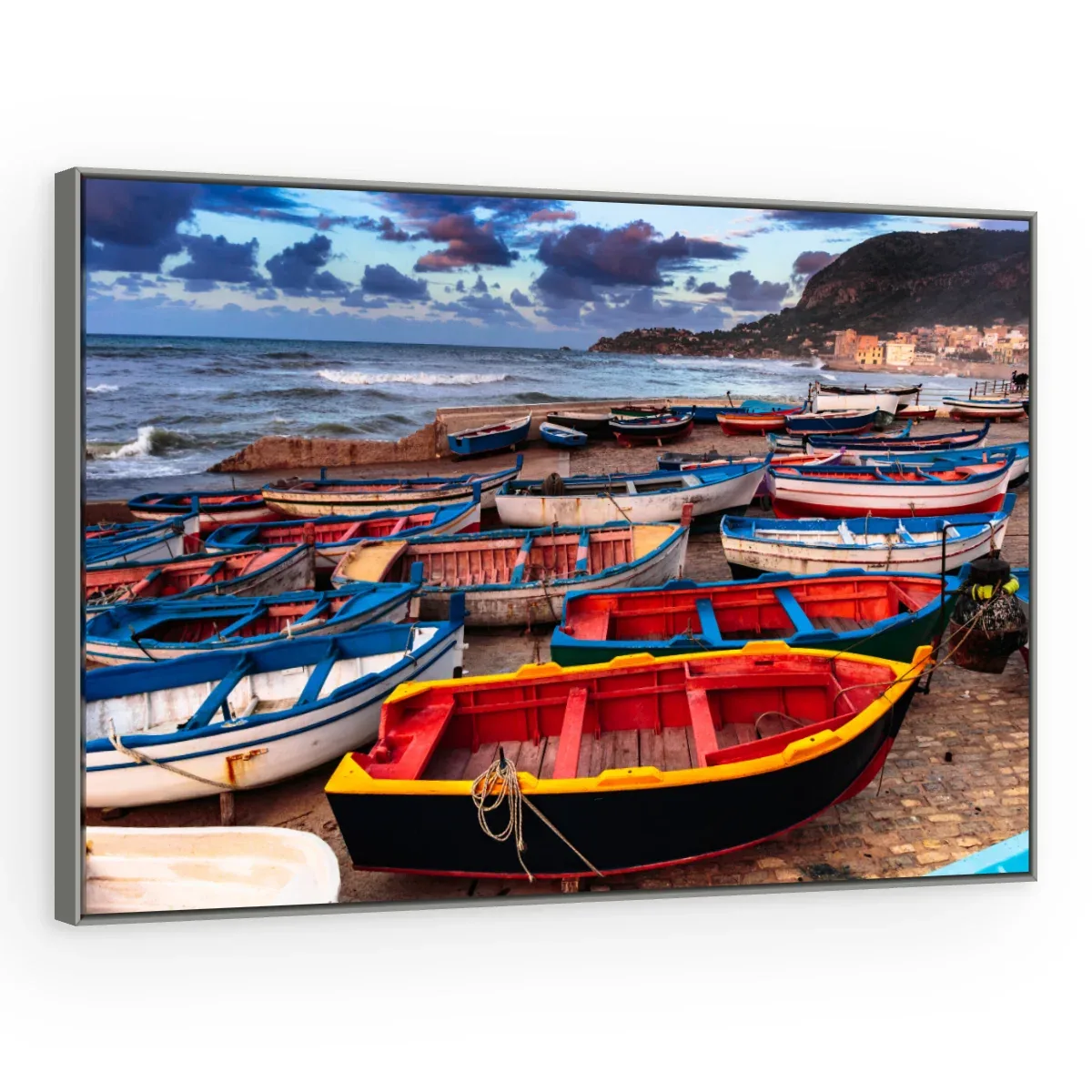 Quadro Decorativo Canvas Barcos Coloridos - BA0018