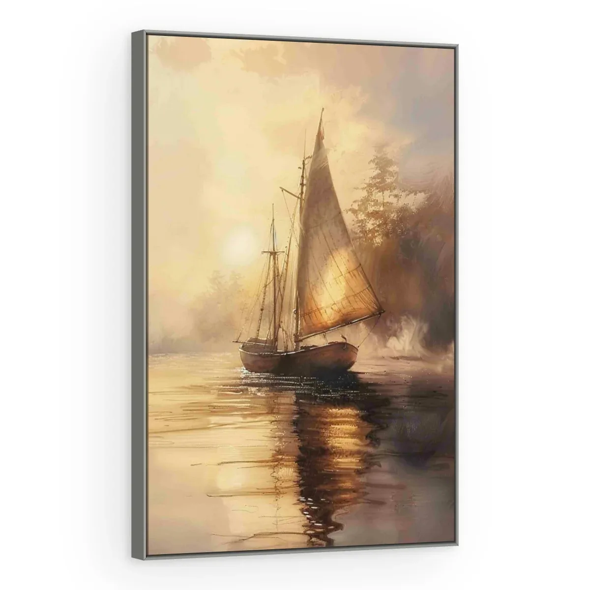 Quadro Decorativo Canvas Veleiro Âmbar - BA0019