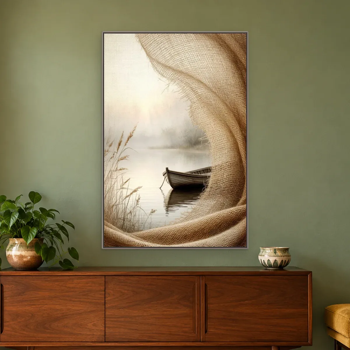 Quadro Decorativo Canvas Barco Rústico - BA0022
