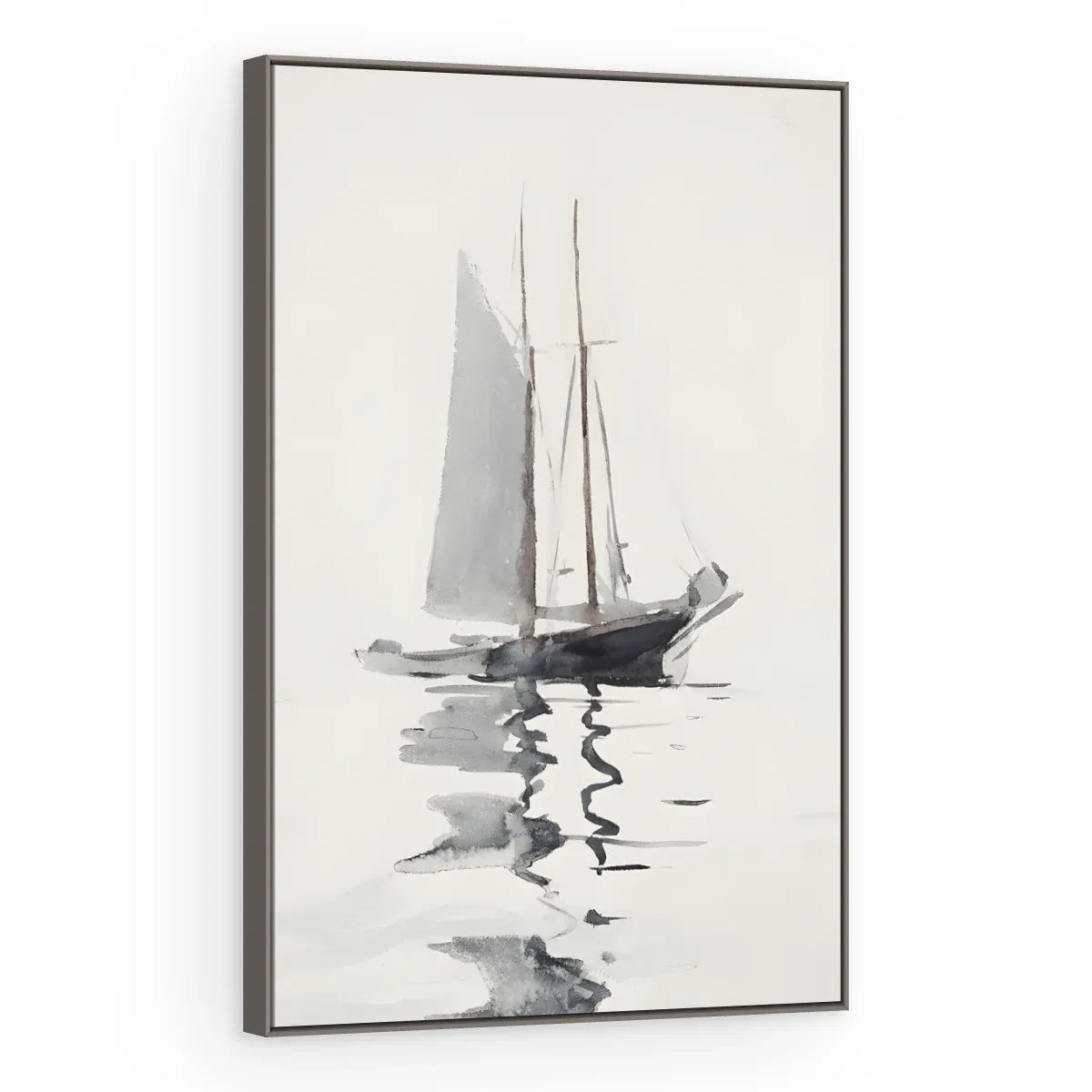 Quadro Decorativo Canvas Escuna Minimalista - BA0025