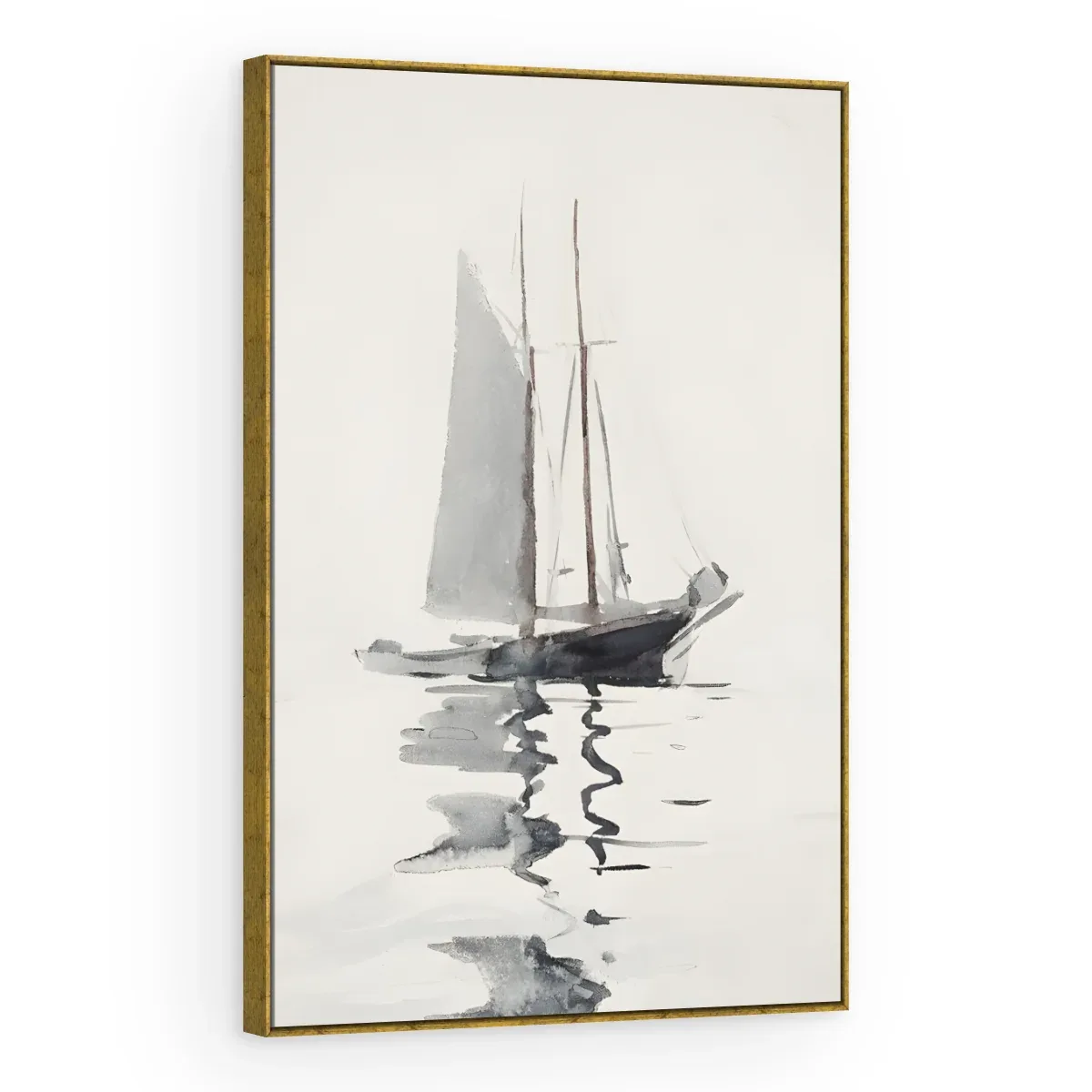 Quadro Decorativo Canvas Escuna Minimalista - BA0025