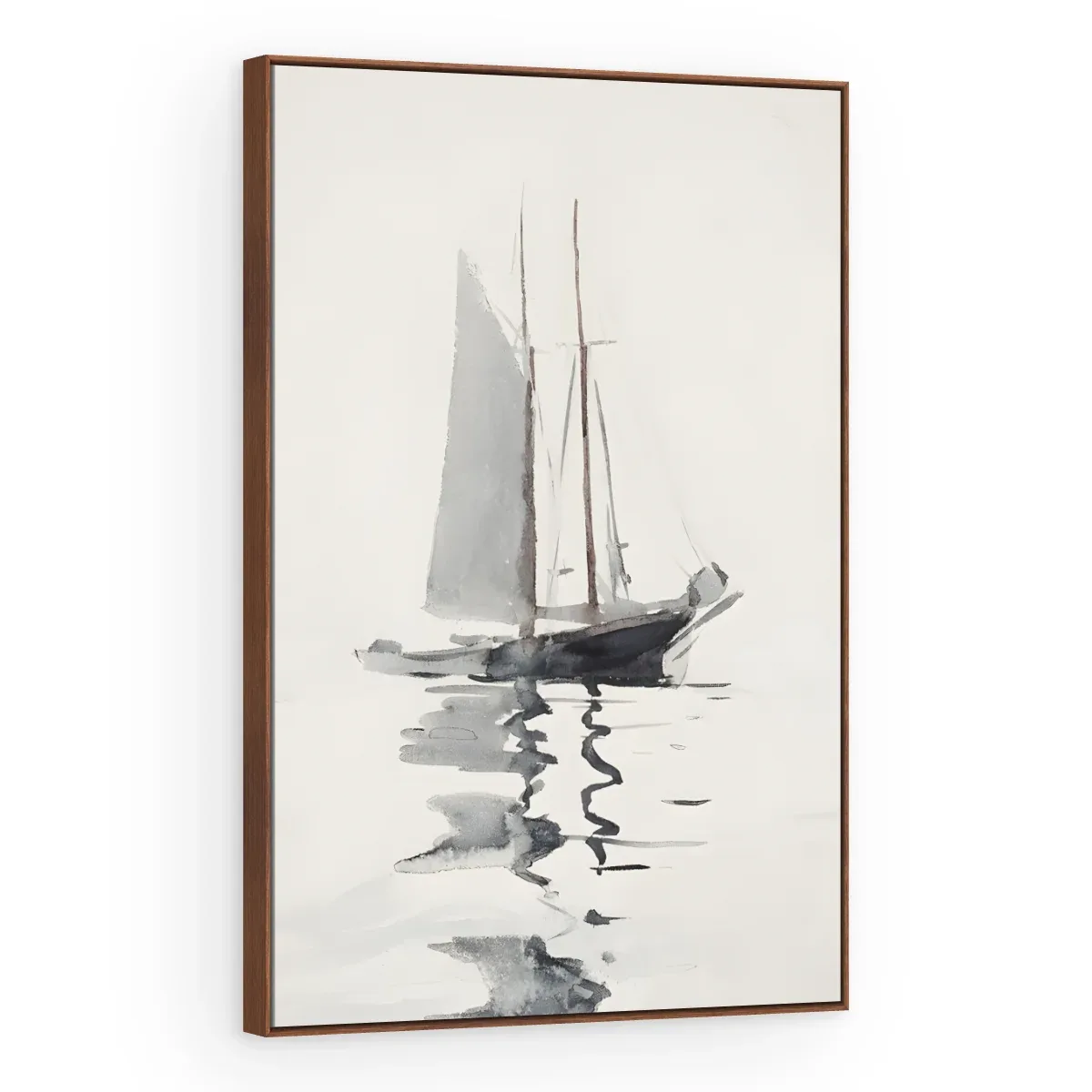 Quadro Decorativo Canvas Escuna Minimalista - BA0025