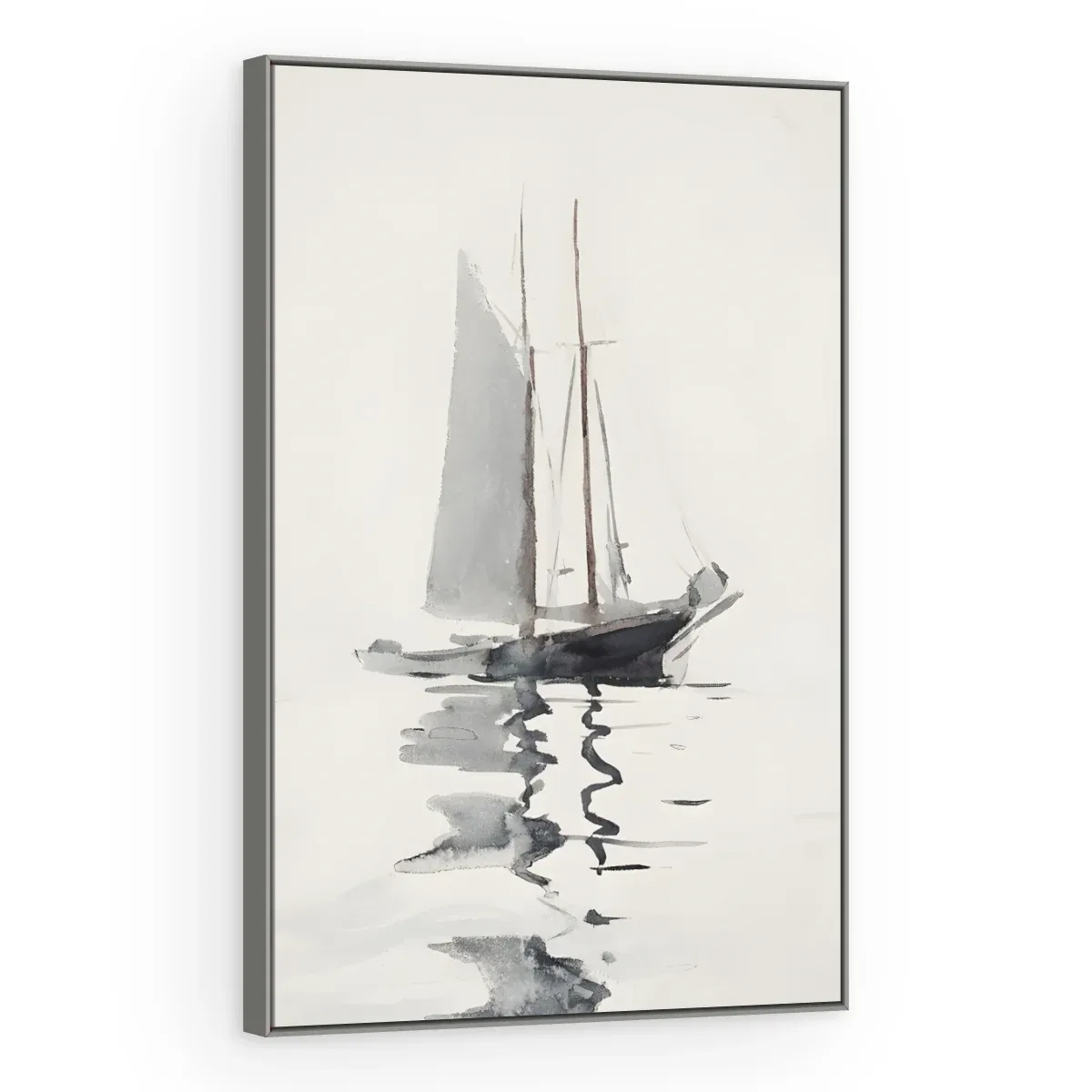 Quadro Decorativo Canvas Escuna Minimalista - BA0025