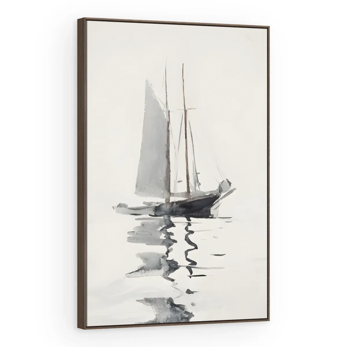 Quadro Decorativo Canvas Escuna Minimalista - BA0025