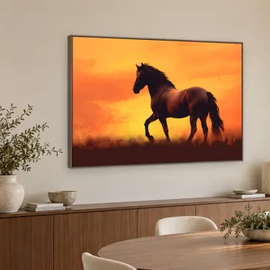 Quadro Decorativo Canvas Cavalo Entardecer - CA0002