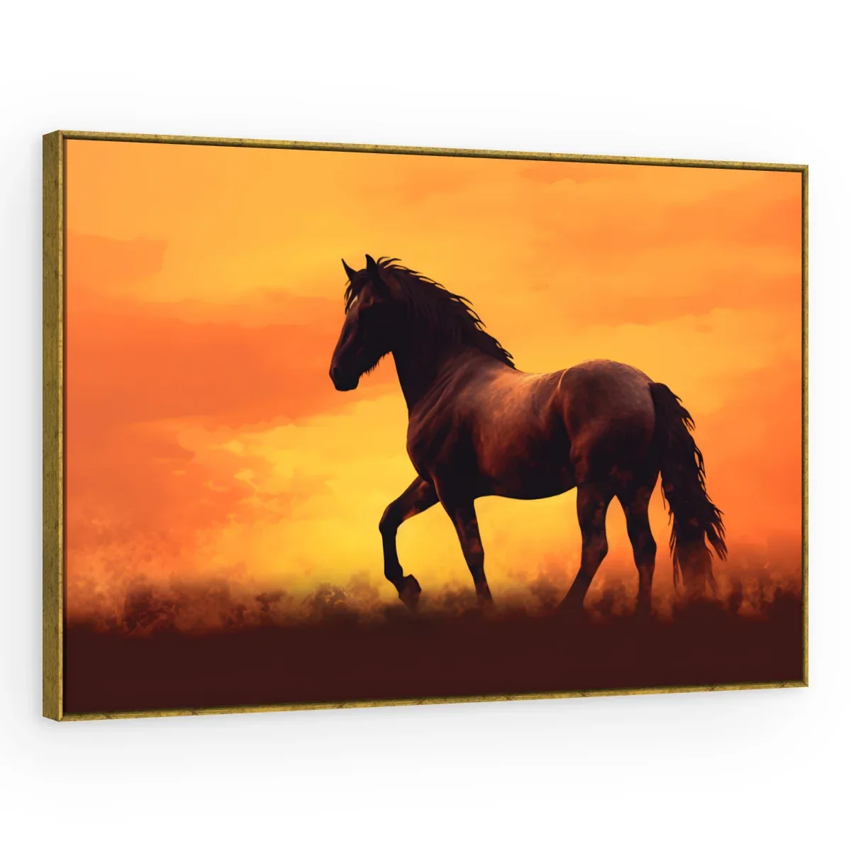 Quadro Decorativo Canvas Cavalo Entardecer - CA0002