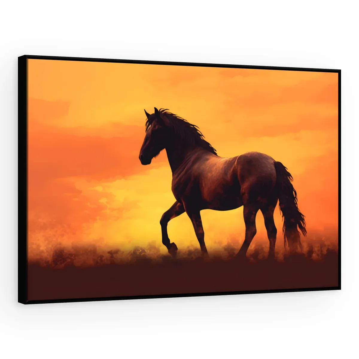 Quadro Decorativo Canvas Cavalo Entardecer - CA0002