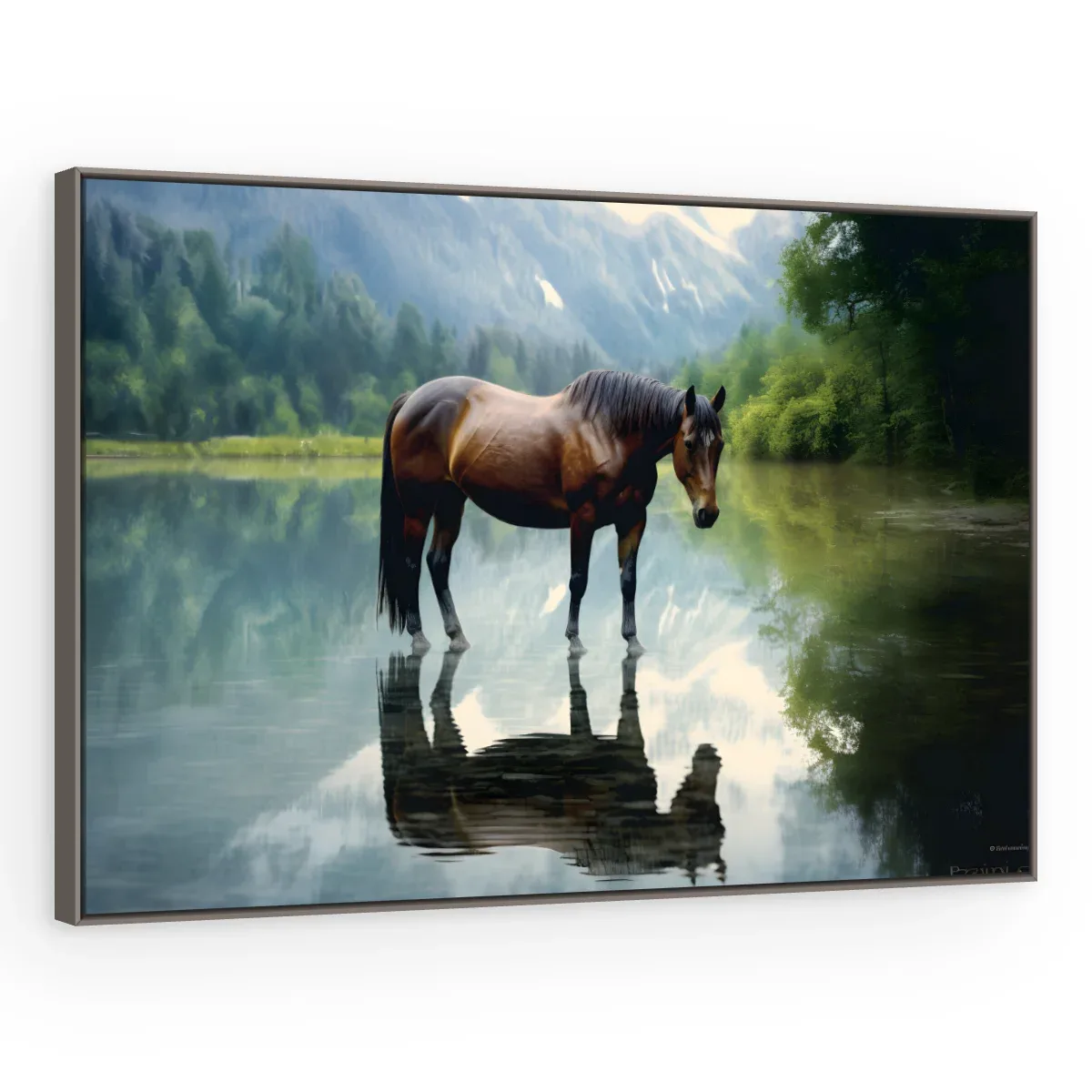 Quadro Decorativo Canvas Cavalo Reflexo - CA0003