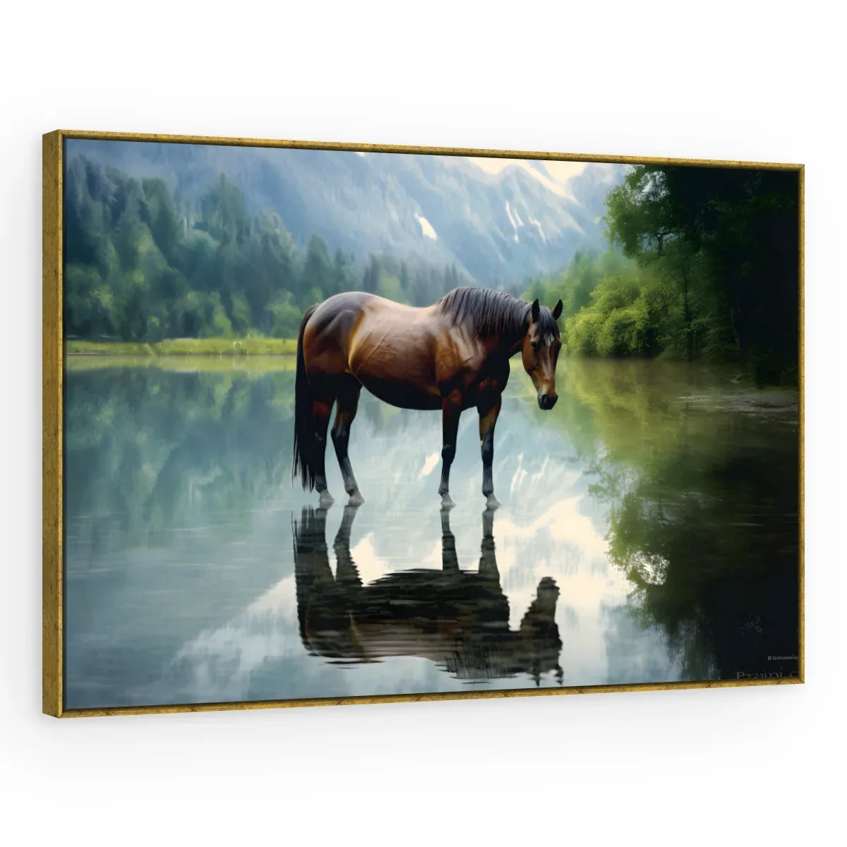 Quadro Decorativo Canvas Cavalo Reflexo - CA0003