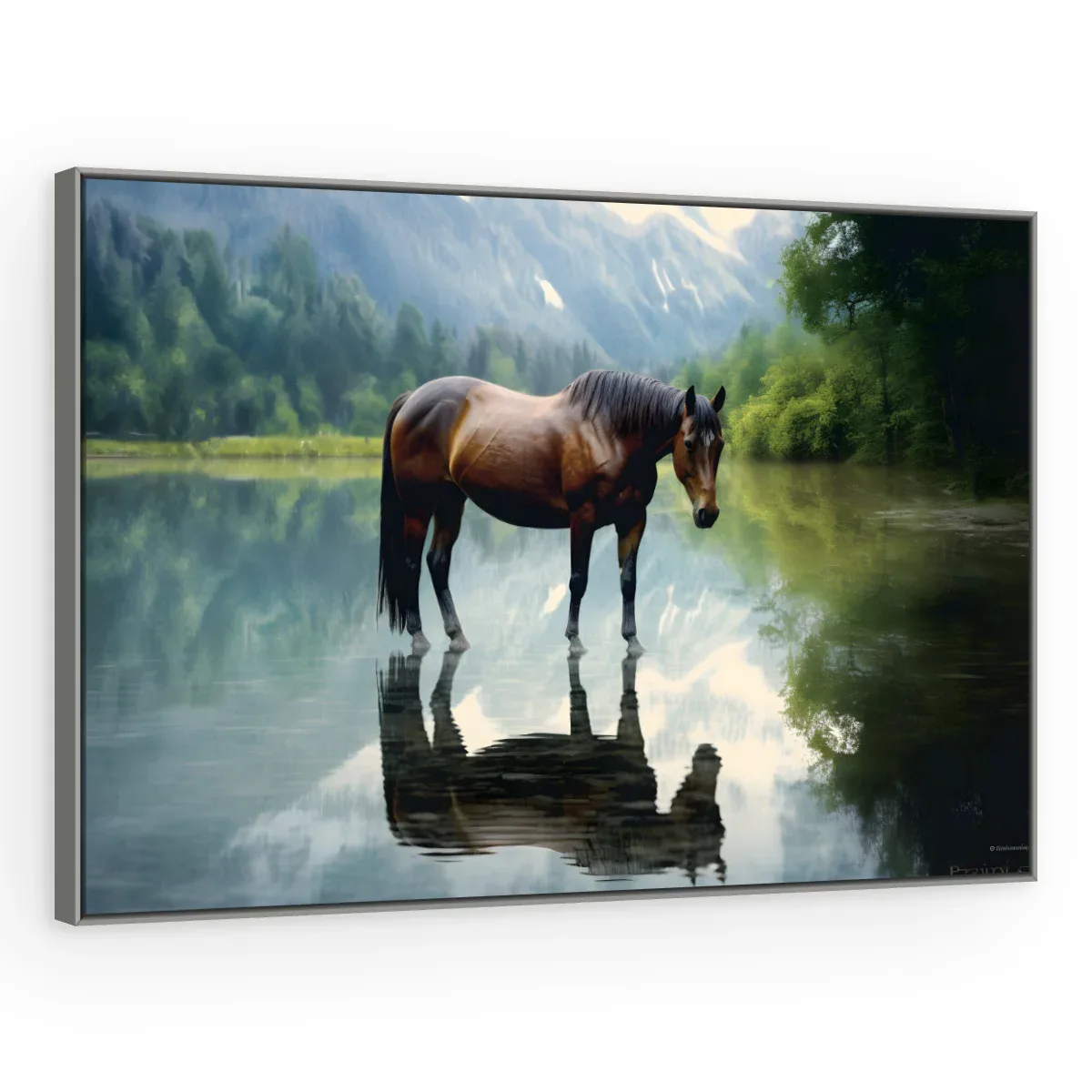 Quadro Decorativo Canvas Cavalo Reflexo - CA0003