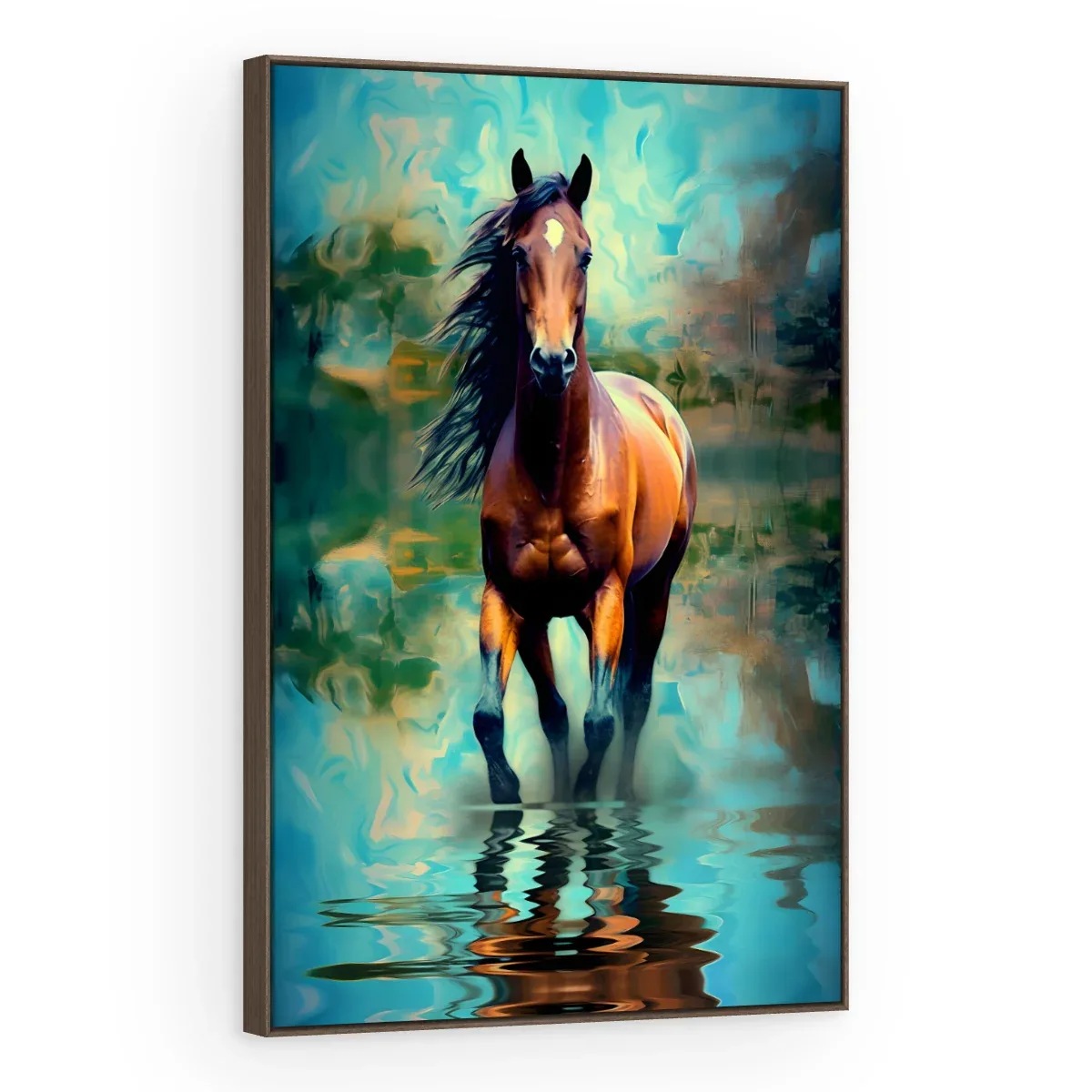 Quadro Decorativo Canvas Cavalo Turquesa - CA0005
