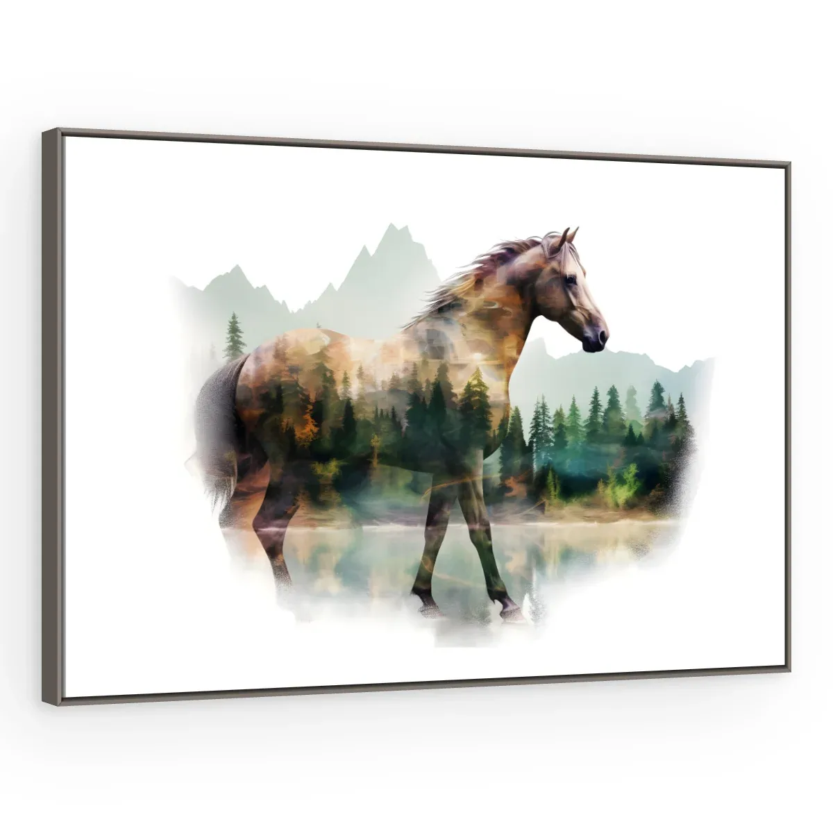 Quadro Decorativo Canvas Cavalo Floresta - CA0006