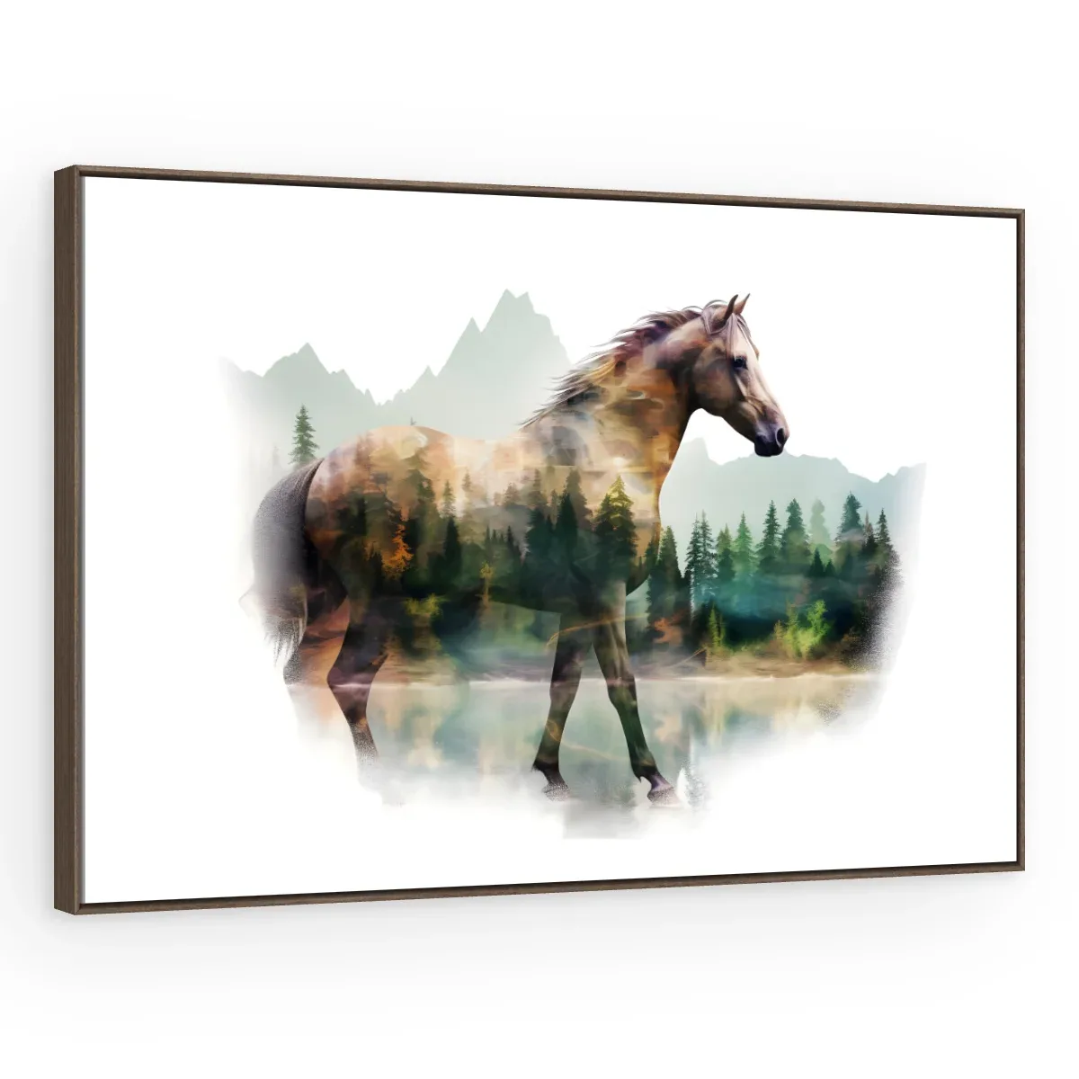 Quadro Decorativo Canvas Cavalo Floresta - CA0006