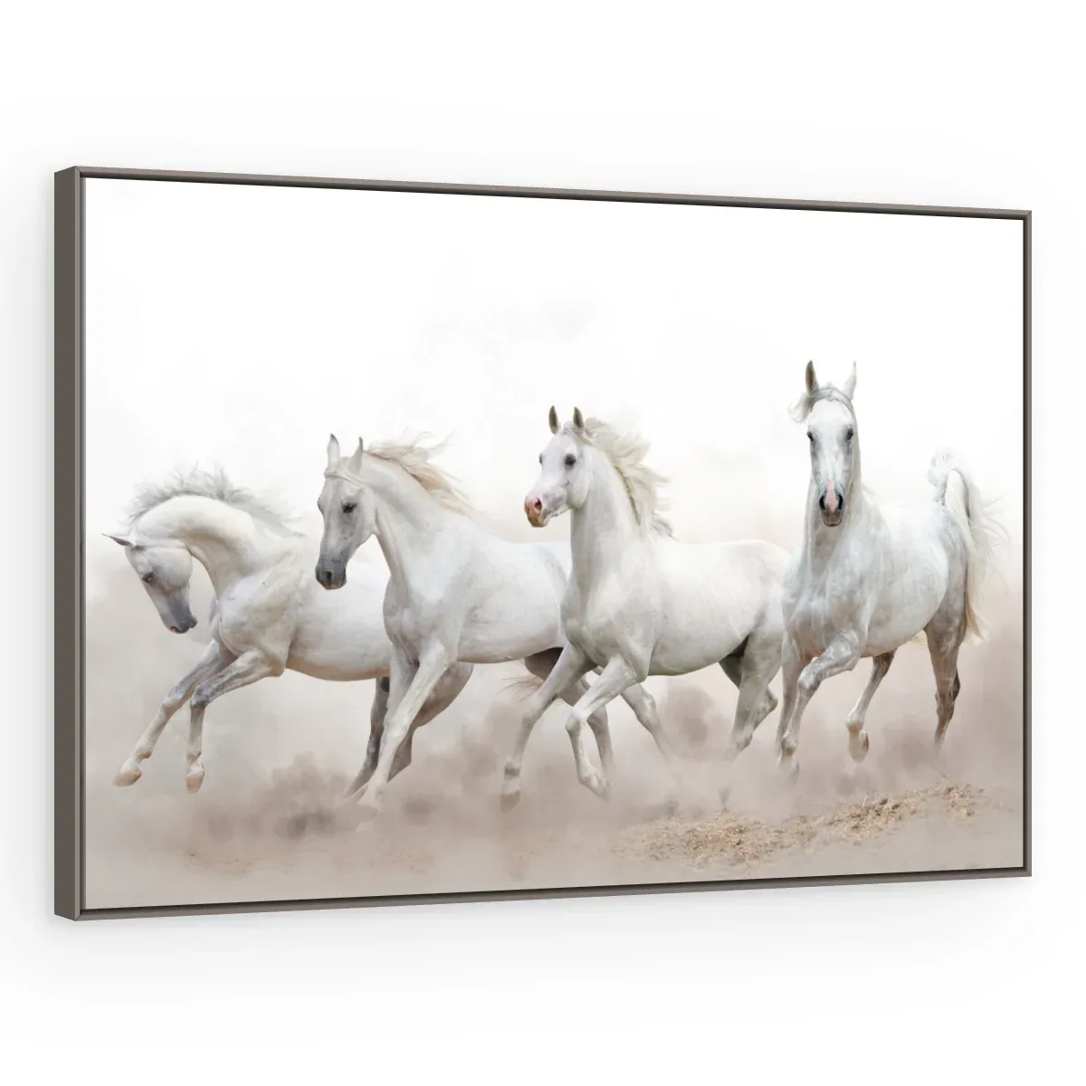 Quadro Decorativo Canvas Manada Branca - CA0011