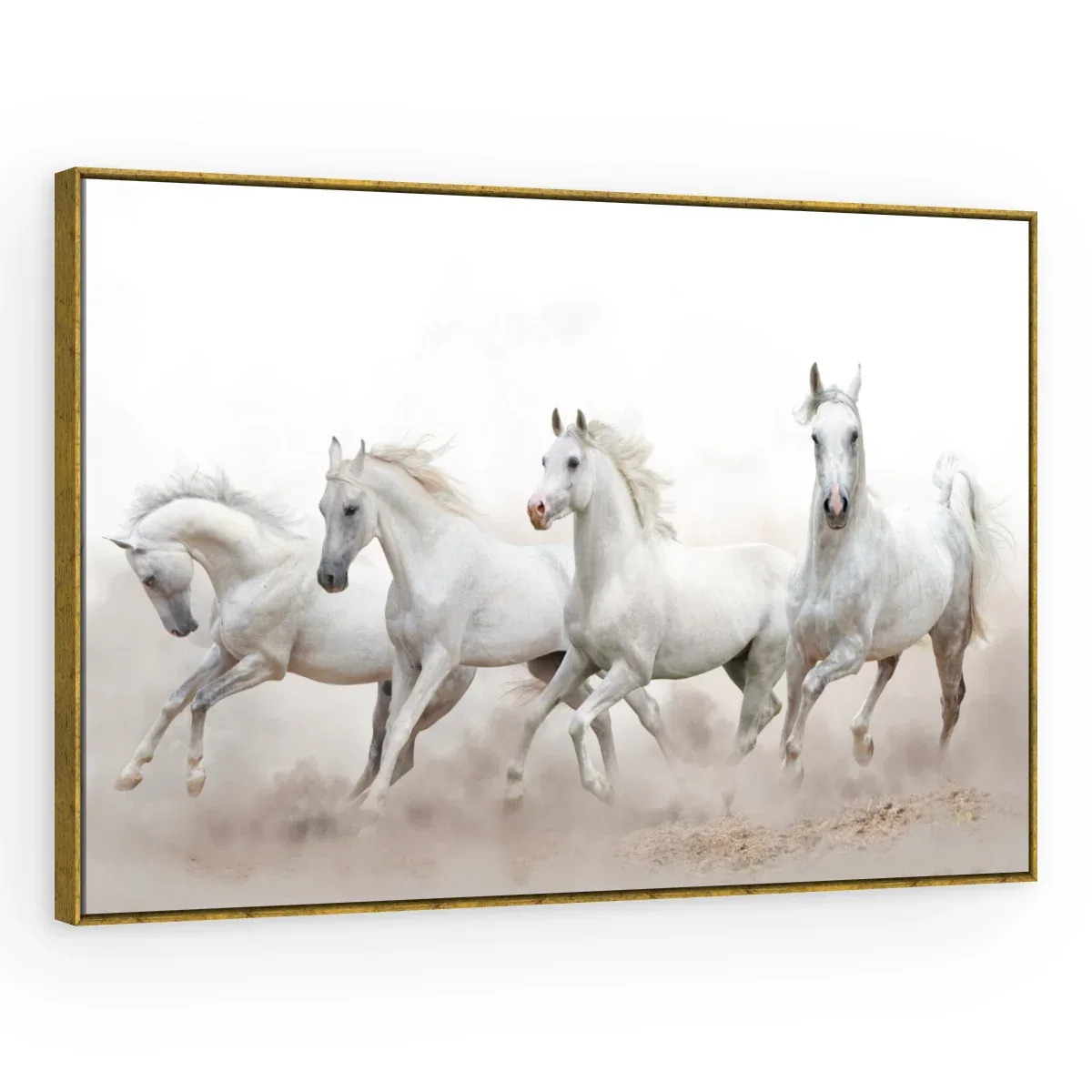 Quadro Decorativo Canvas Manada Branca - CA0011
