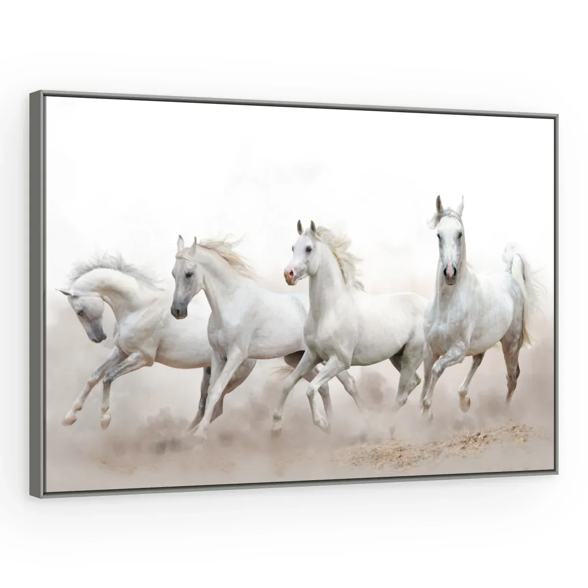 Quadro Decorativo Canvas Manada Branca - CA0011