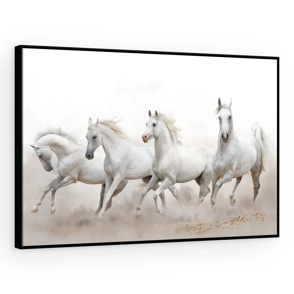 Quadro Decorativo Canvas Manada Branca - CA0011