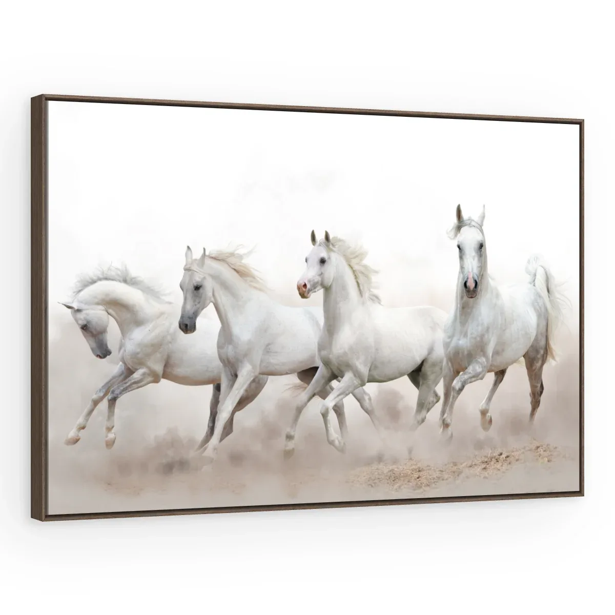 Quadro Decorativo Canvas Manada Branca - CA0011